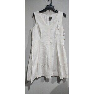 NEW JUST TAYLOR Size 14P A-Line Ivory Sleeveless Dress